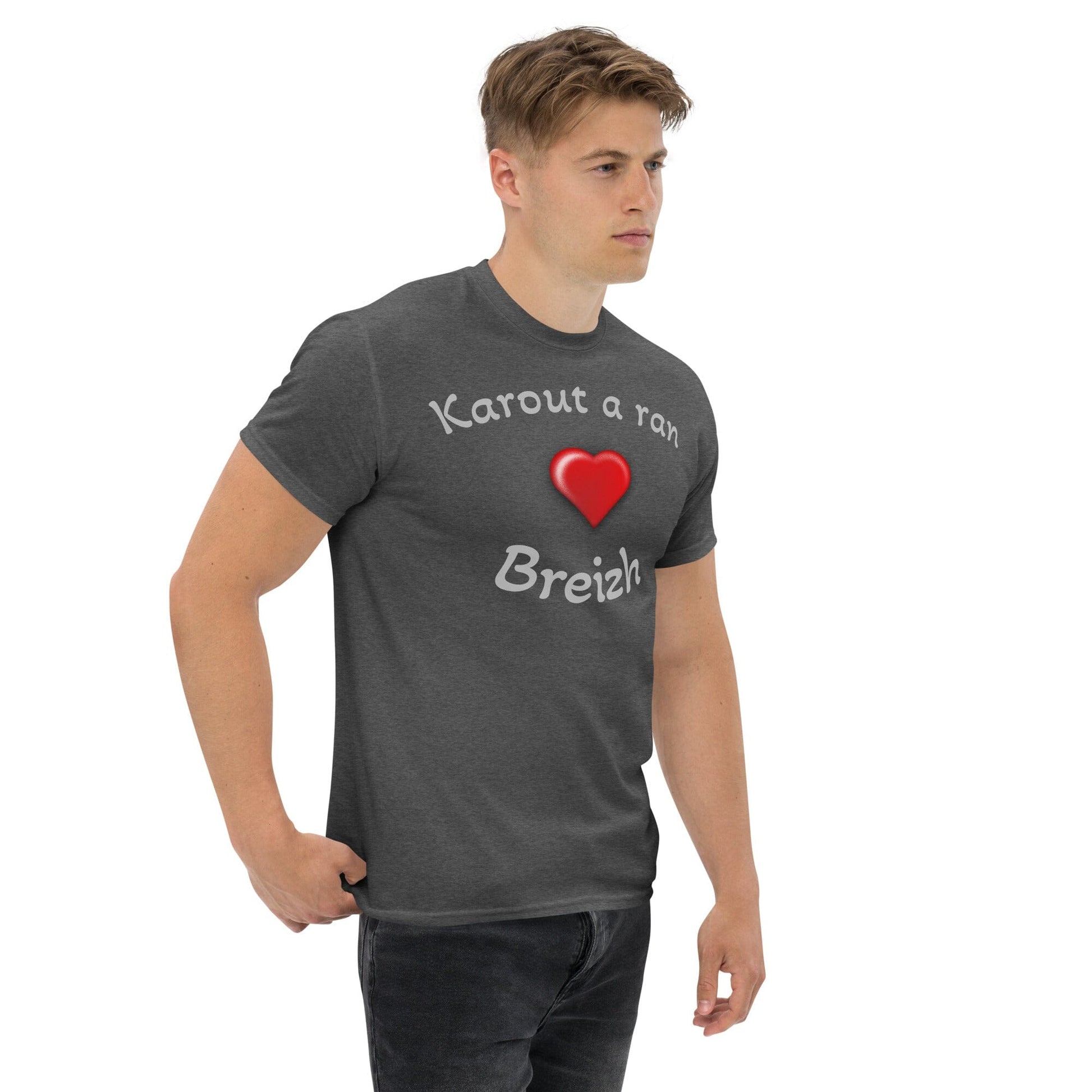 T-shirt homme Karout a ran Breizh Bevet Breizh Gris Foncé Chiné S 