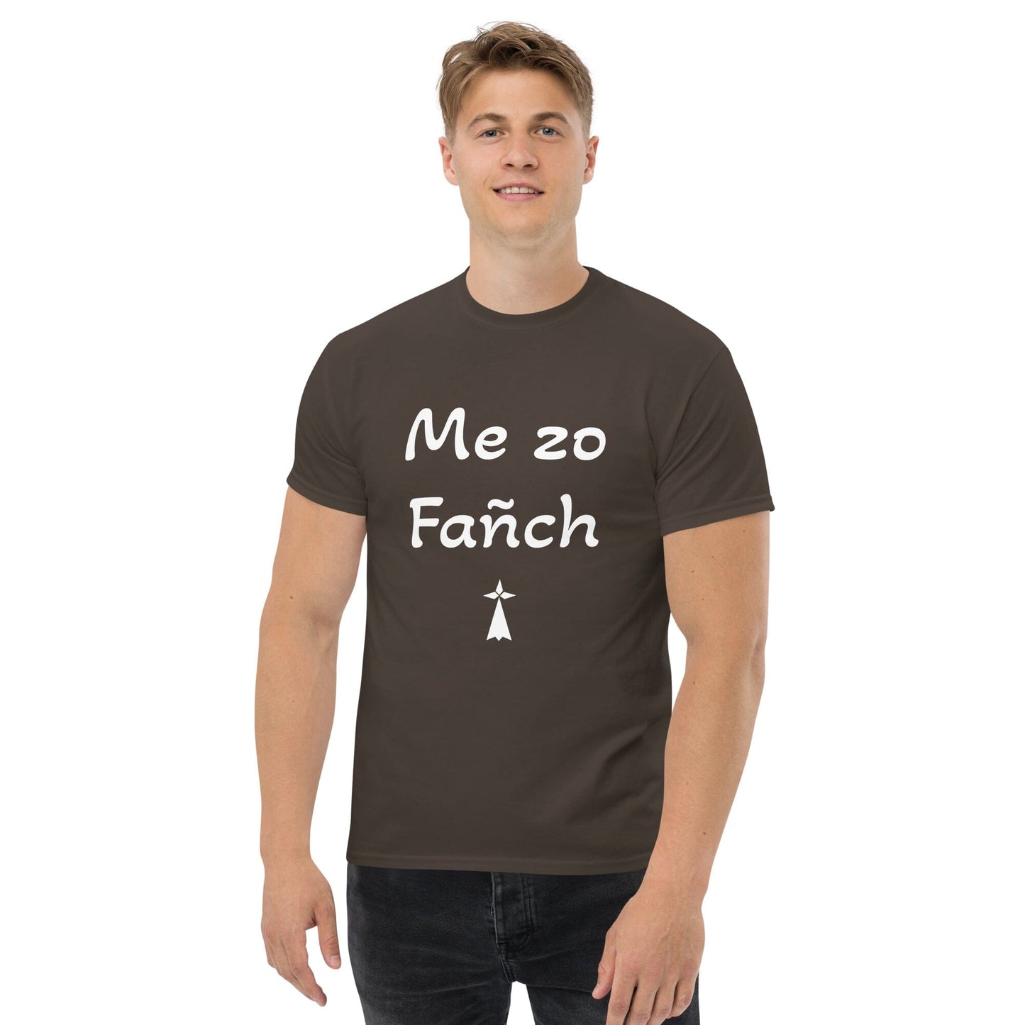 T-shirt homme Me zo Fañch Bevet Breizh Chocolat Noir S 