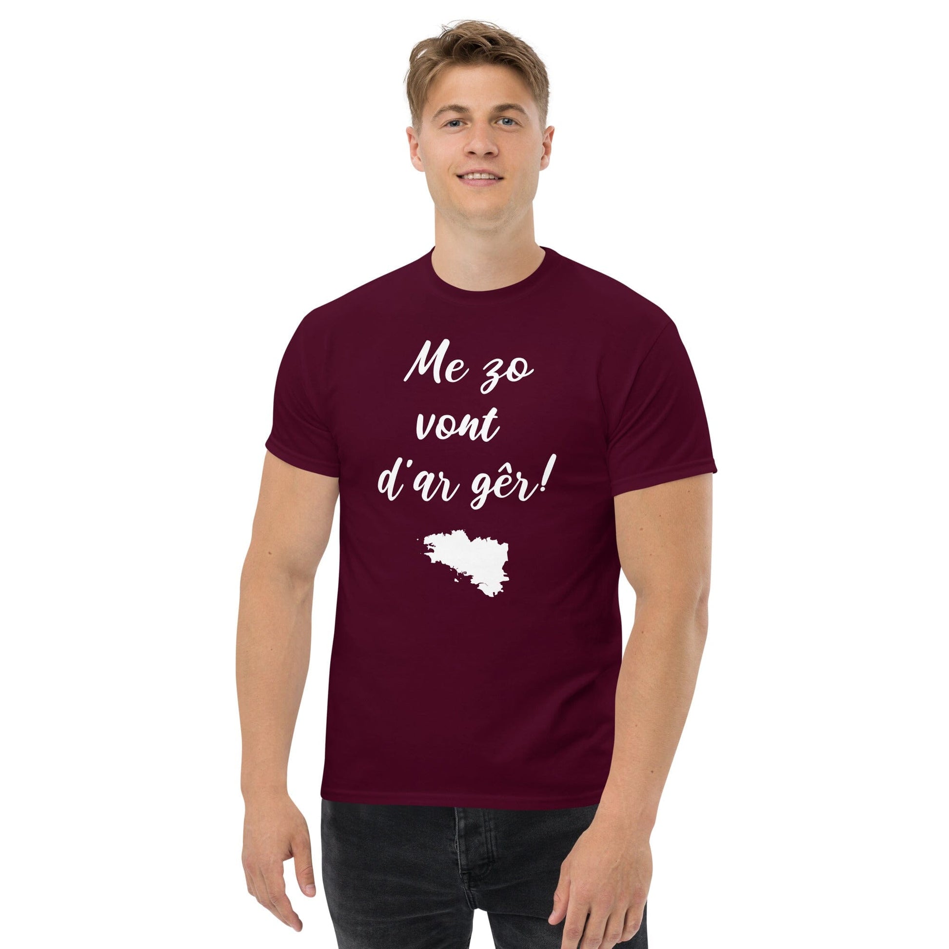 T-shirt homme Me zo vont d'ar gêr t-shirt Bevet Breizh Bordeaux S 