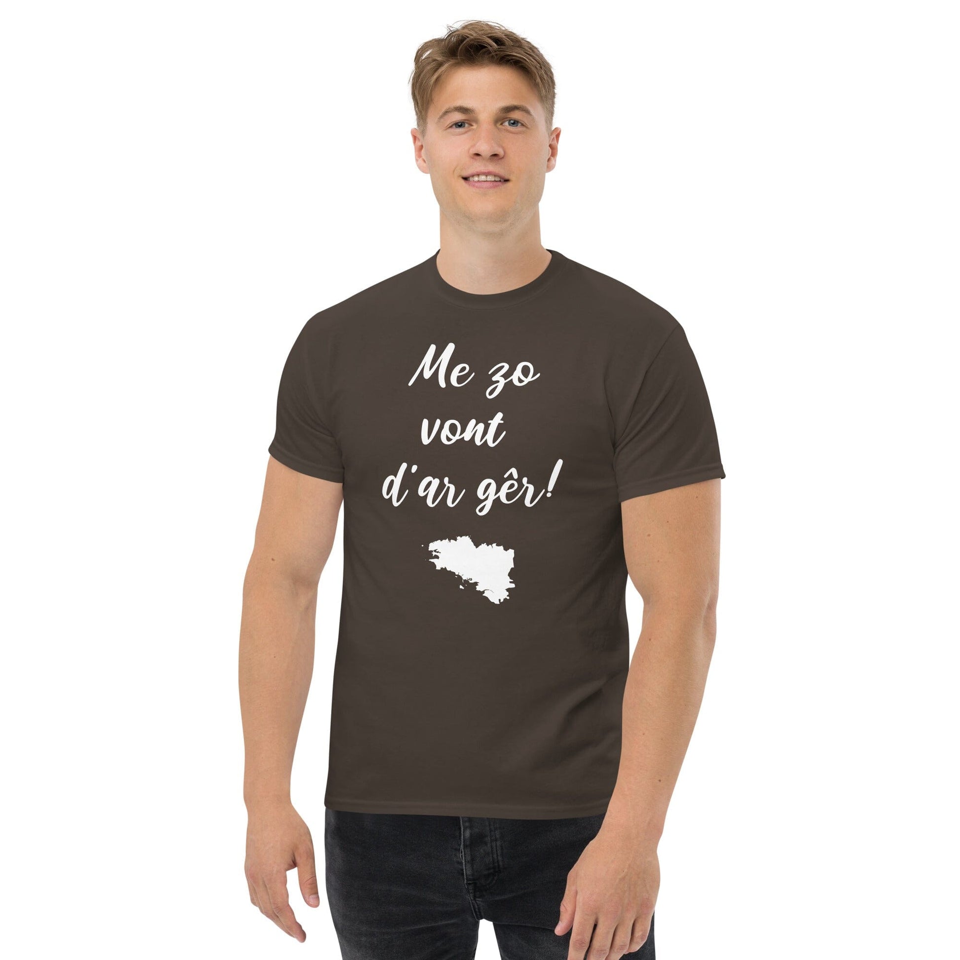 T-shirt homme Me zo vont d'ar gêr t-shirt Bevet Breizh Chocolat Noir S 