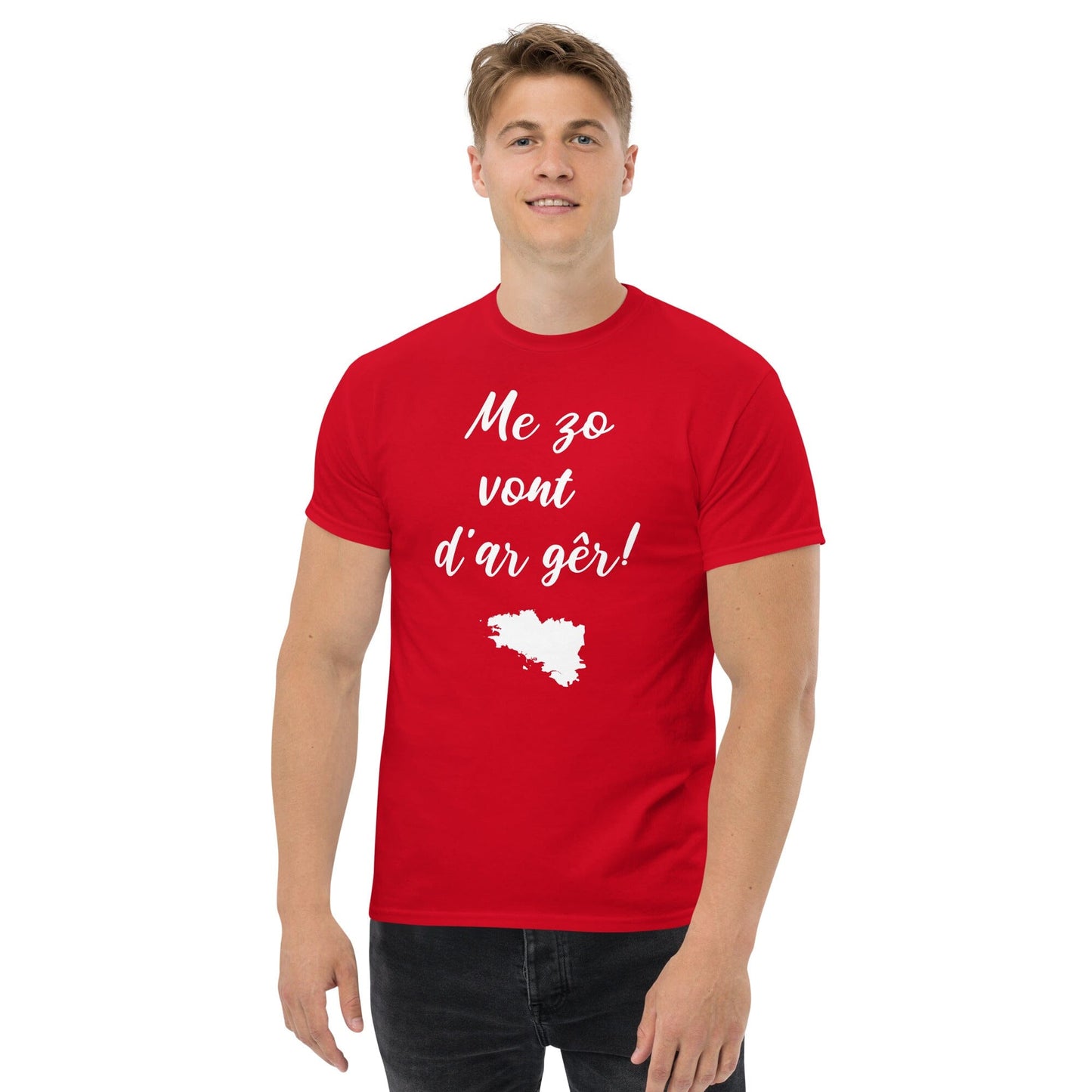 T-shirt homme Me zo vont d'ar gêr t-shirt Bevet Breizh Rouge S 