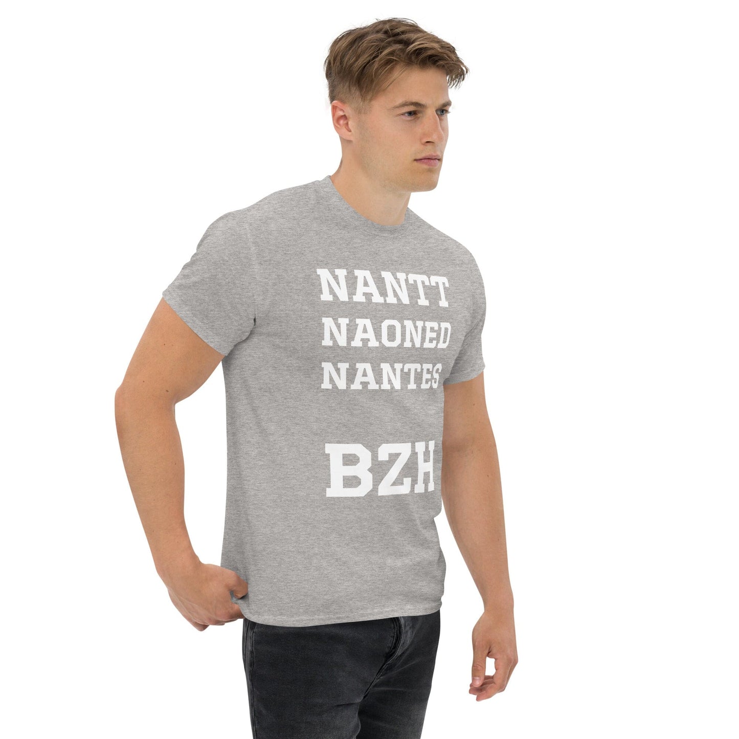 T-shirt homme Nantt, Naoned, Nantes BZH Bevet Breizh Gris Sport S 