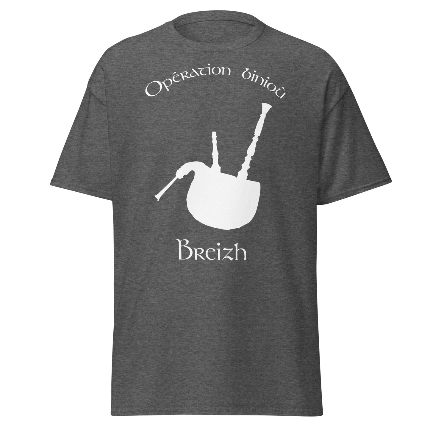 T-shirt homme opération binioù t-shirt Bevet Breizh Gris Foncé Chiné S 