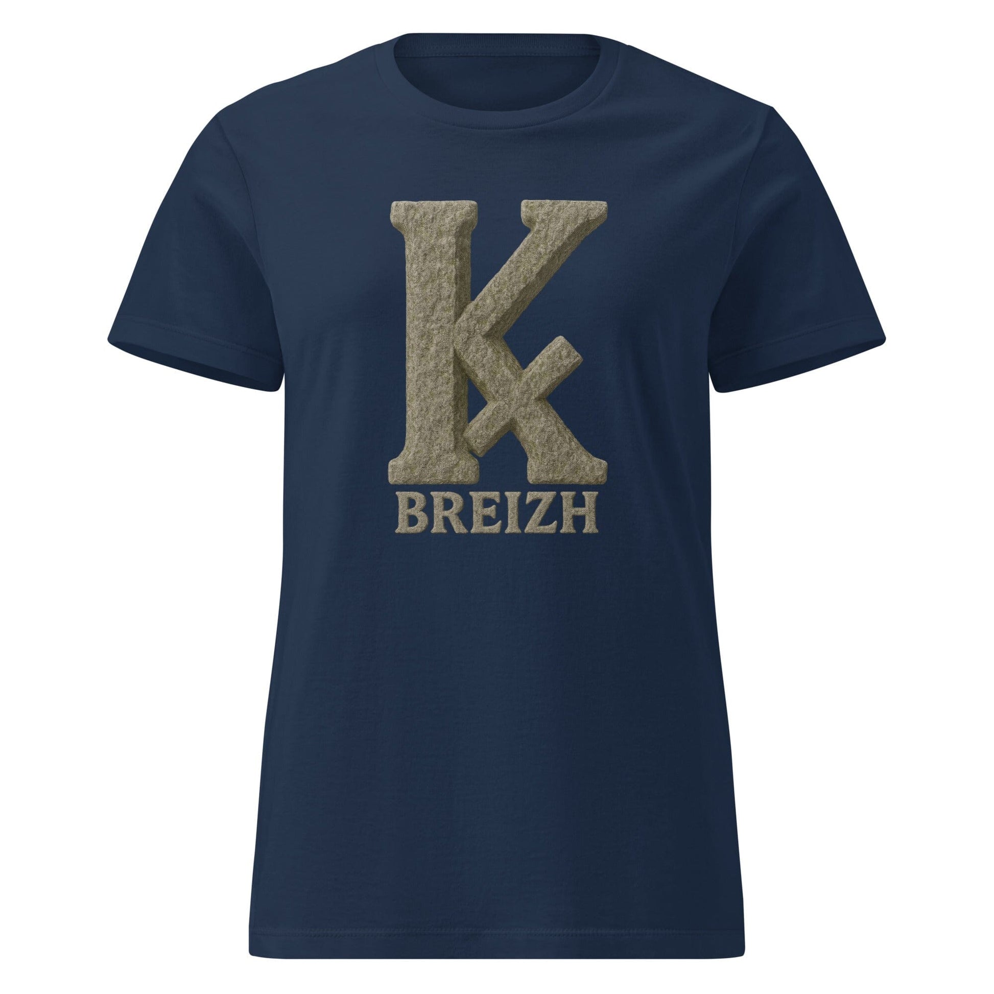 T-shirt K barré pour femme t-shirt Bevet Breizh Bleu Marine S 