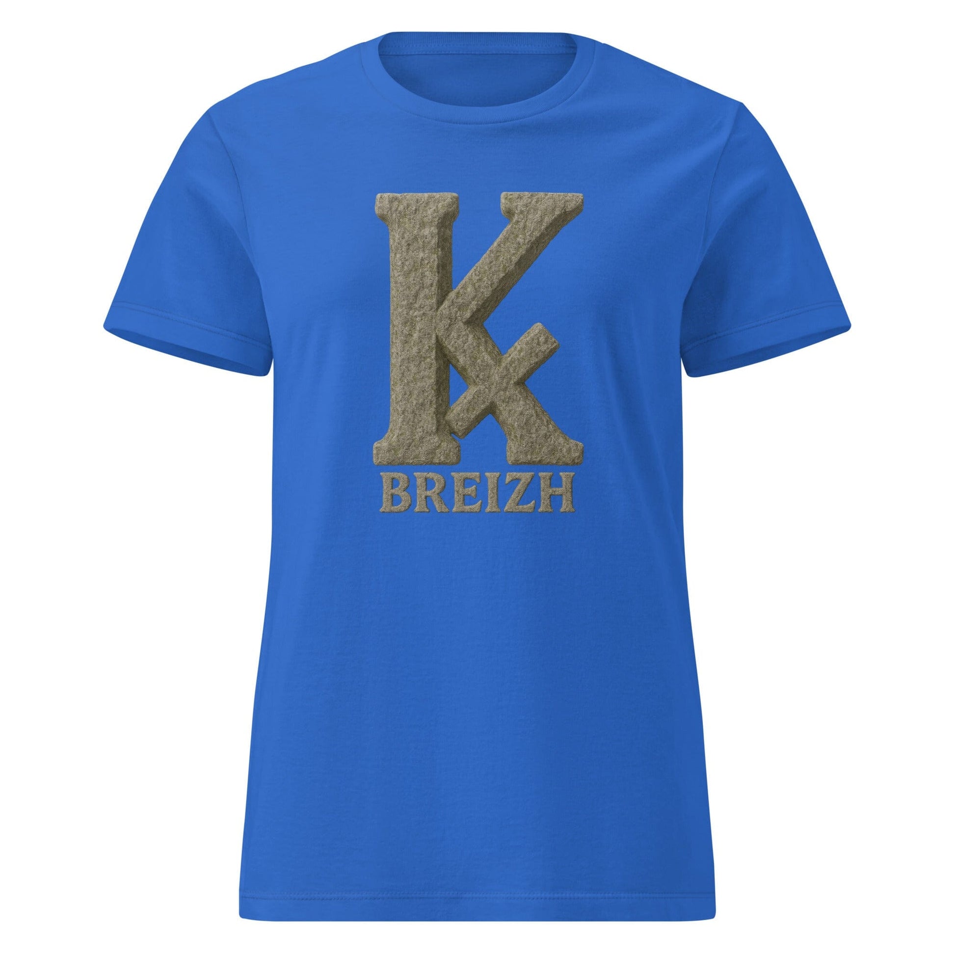 T-shirt K barré pour femme t-shirt Bevet Breizh Bleu Roi S 