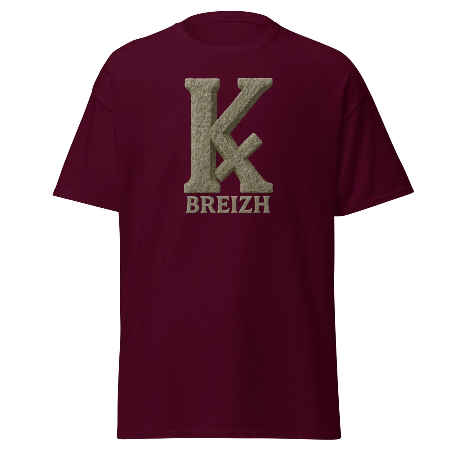 T-shirt K barré pour homme t-shirt Bevet Breizh Bordeaux S 