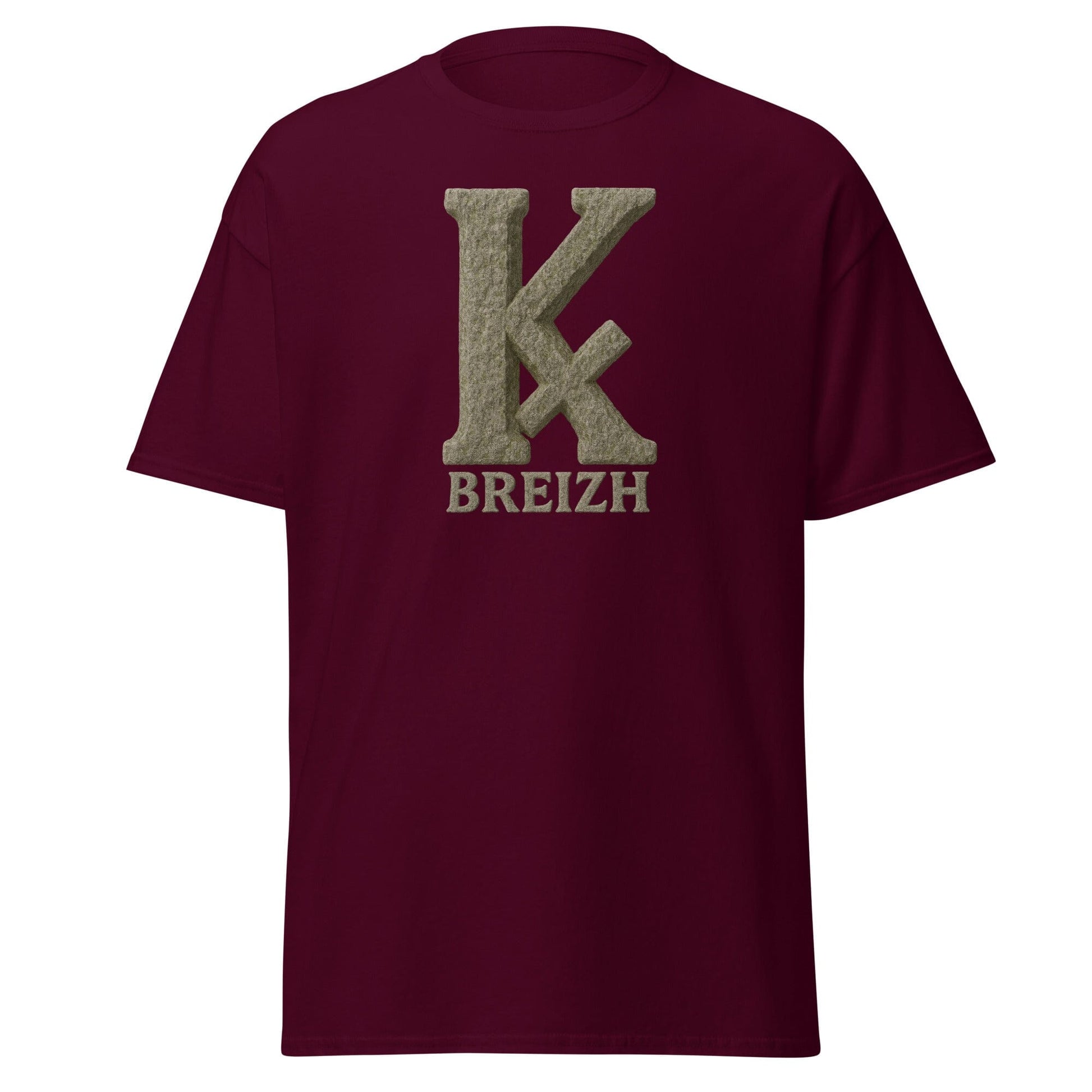 T-shirt K barré pour homme t-shirt Bevet Breizh Bordeaux S 