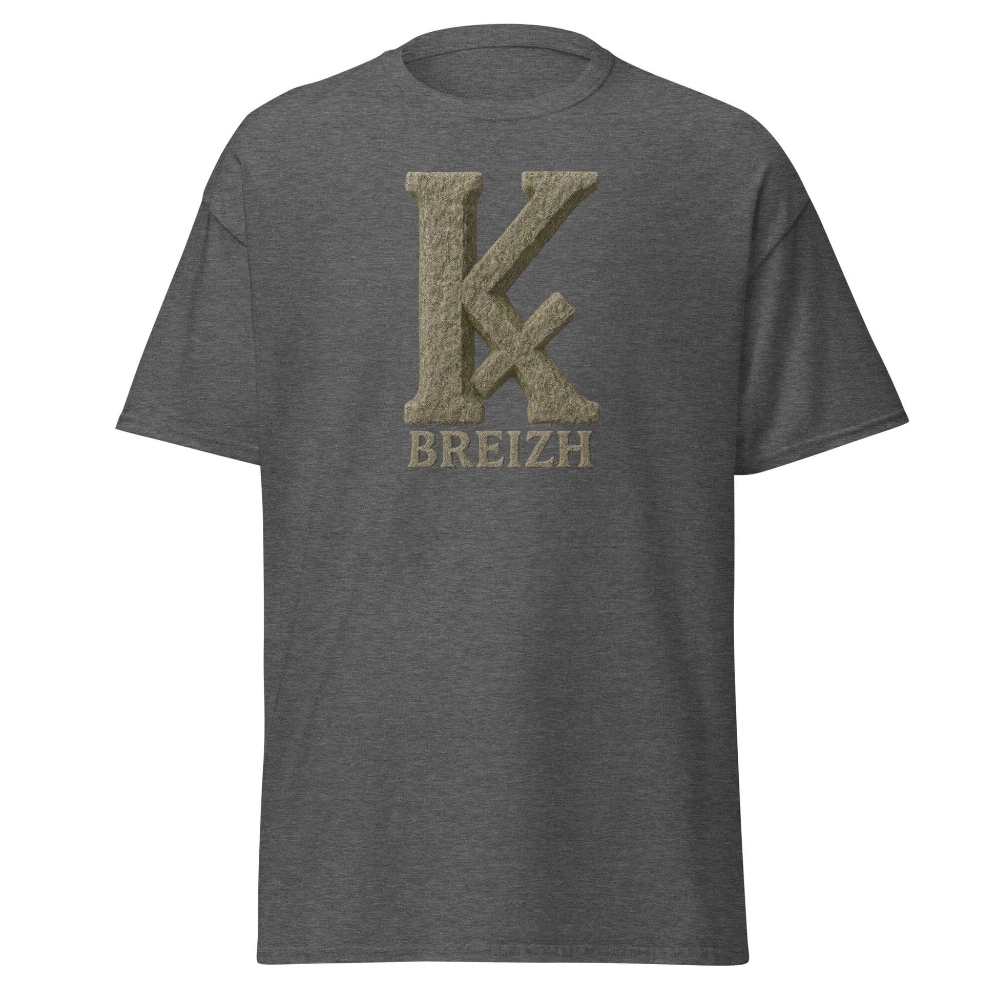 T-shirt K barré pour homme t-shirt Bevet Breizh Gris Foncé Chiné S 