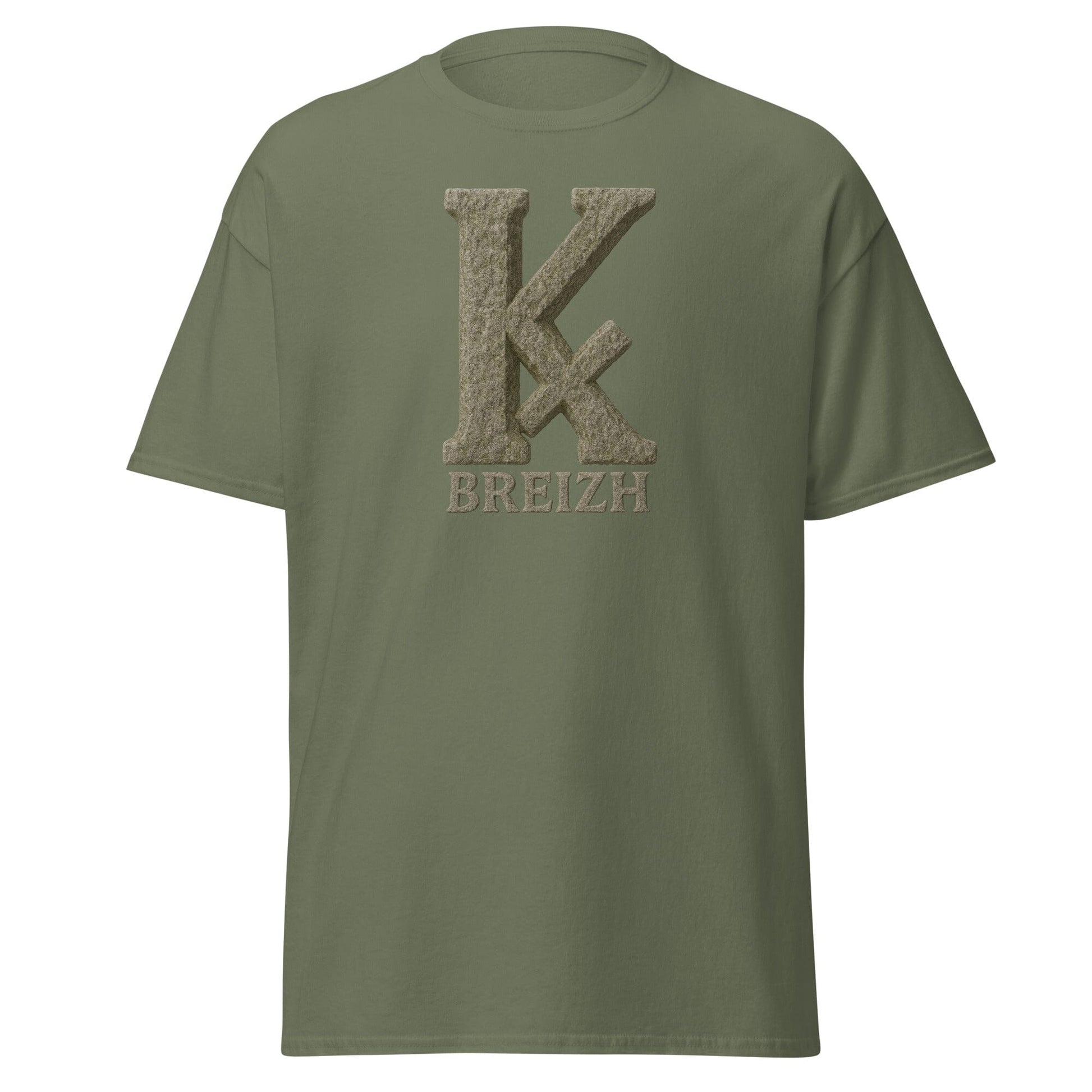 T-shirt K barré pour homme t-shirt Bevet Breizh Vert Militaire S 