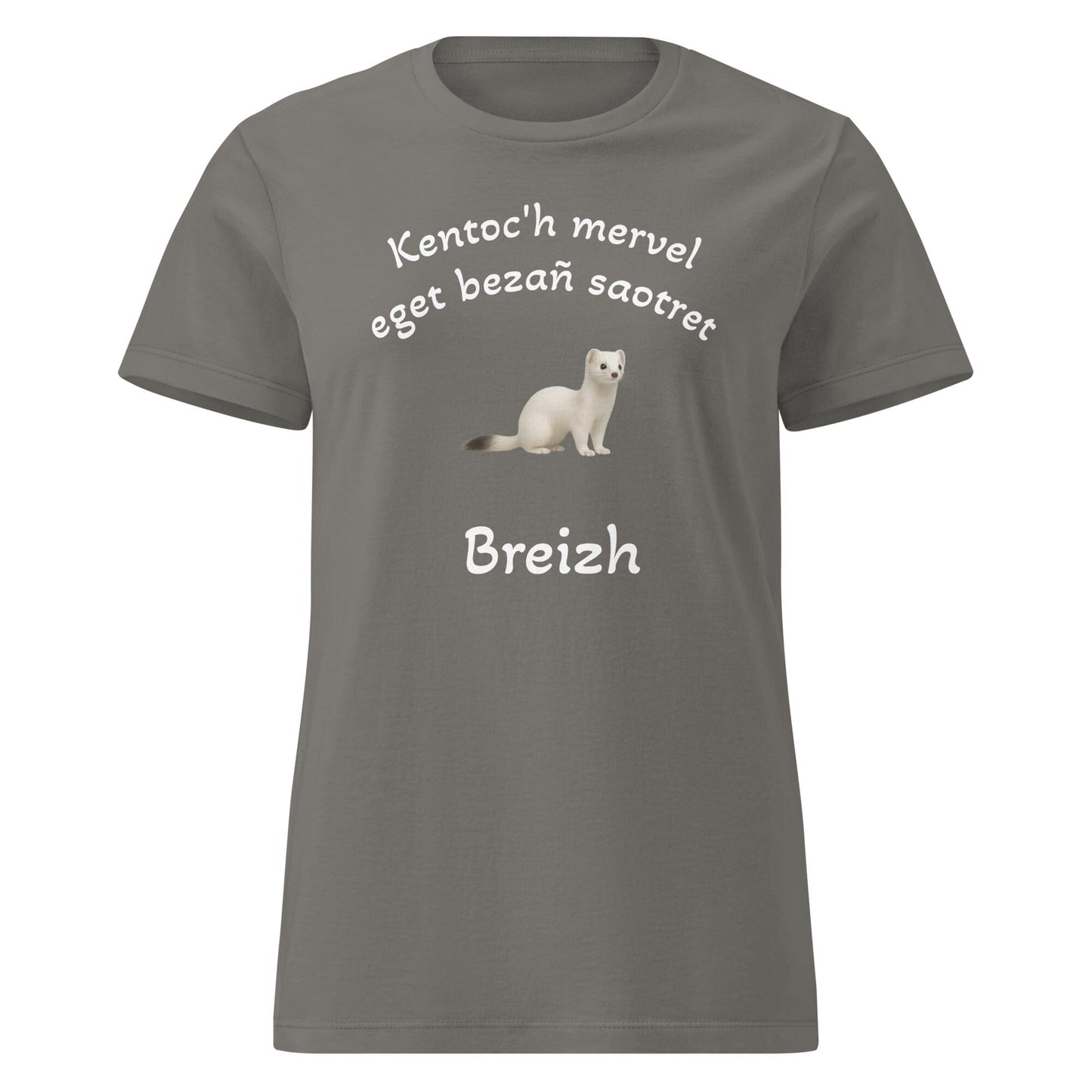 T-shirt Kentoc'h mervel eget bezañ saotret pour femme t-shirt Bevet Breizh Anthracite S 