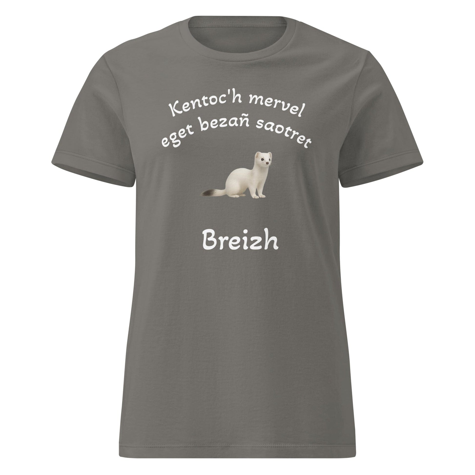 T-shirt Kentoc'h mervel eget bezañ saotret pour femme t-shirt Bevet Breizh Anthracite S 