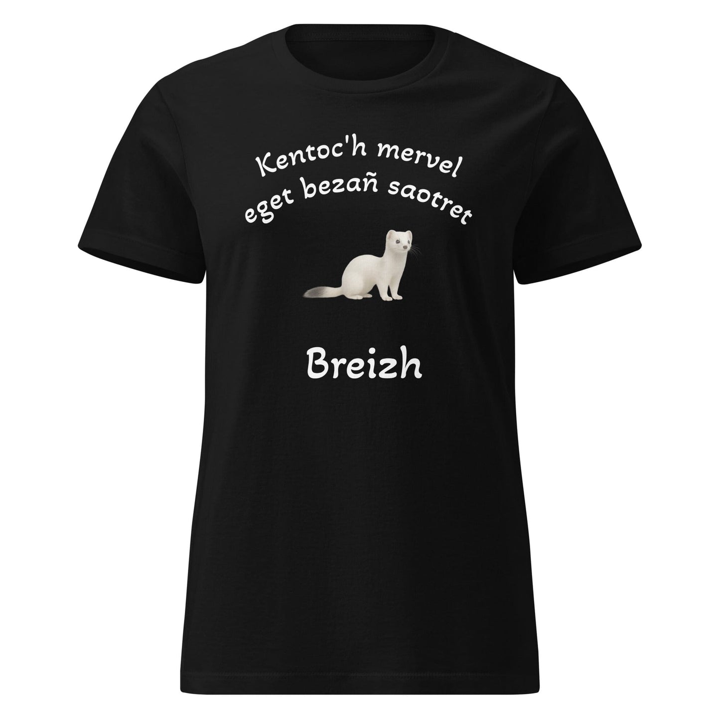 T-shirt Kentoc'h mervel eget bezañ saotret pour femme t-shirt Bevet Breizh Noir S 