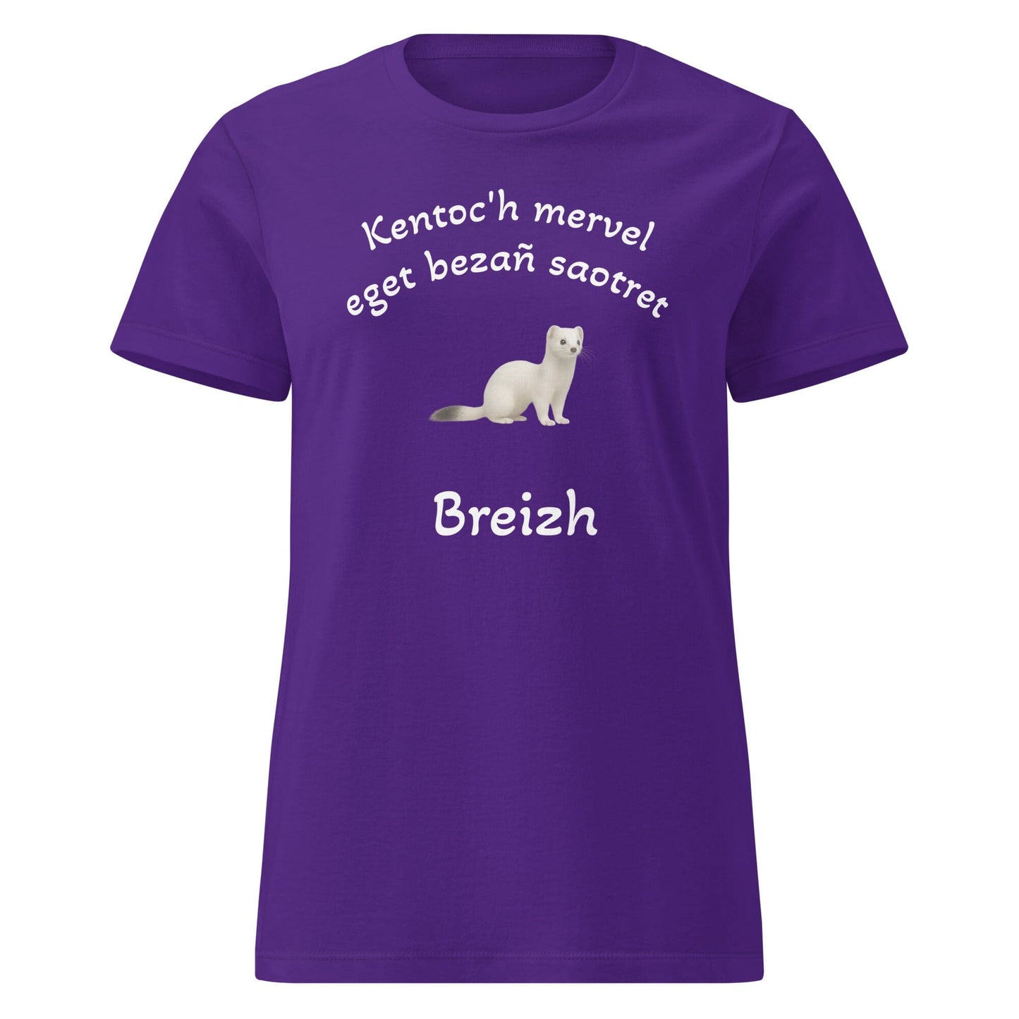 T-shirt Kentoc'h mervel eget bezañ saotret pour femme t-shirt Bevet Breizh Violet S 