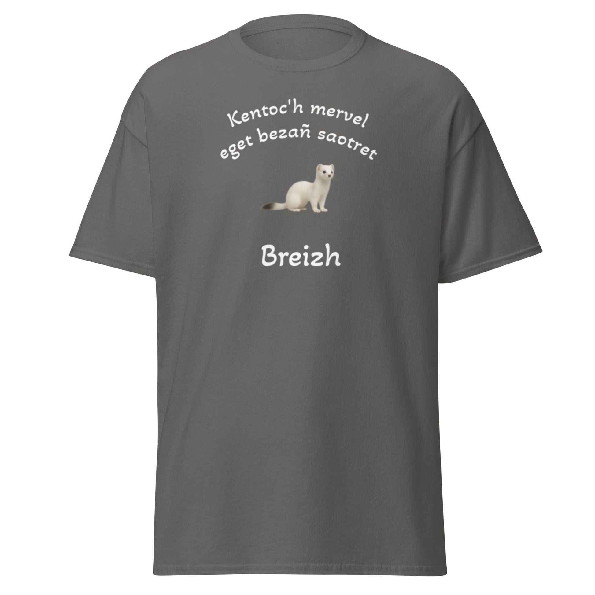 T-shirt Kentoc'h mervel eget bezañ saotret pour homme t-shirt Bevet Breizh Anthracite S 