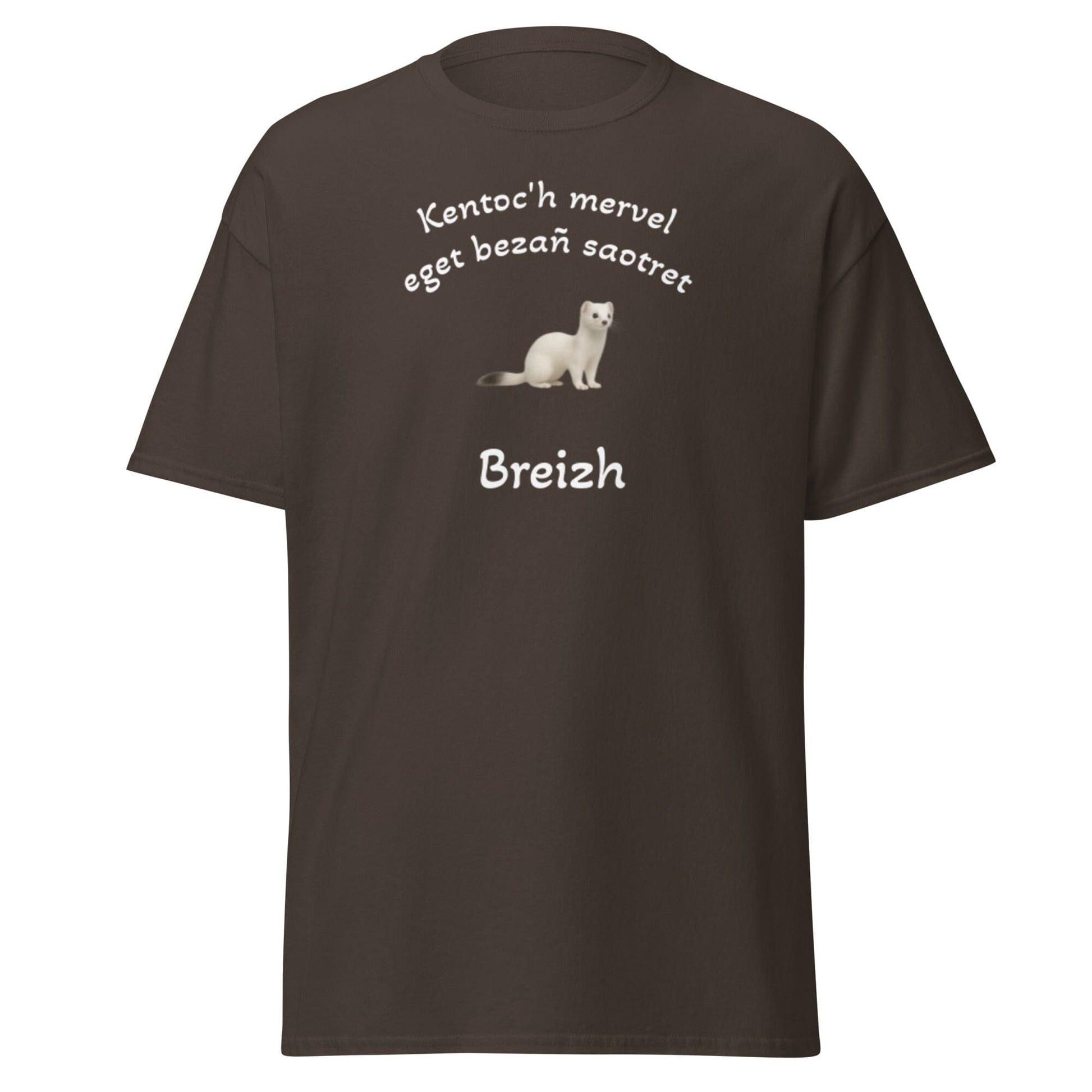 T-shirt Kentoc'h mervel eget bezañ saotret pour homme t-shirt Bevet Breizh Chocolat Noir S 
