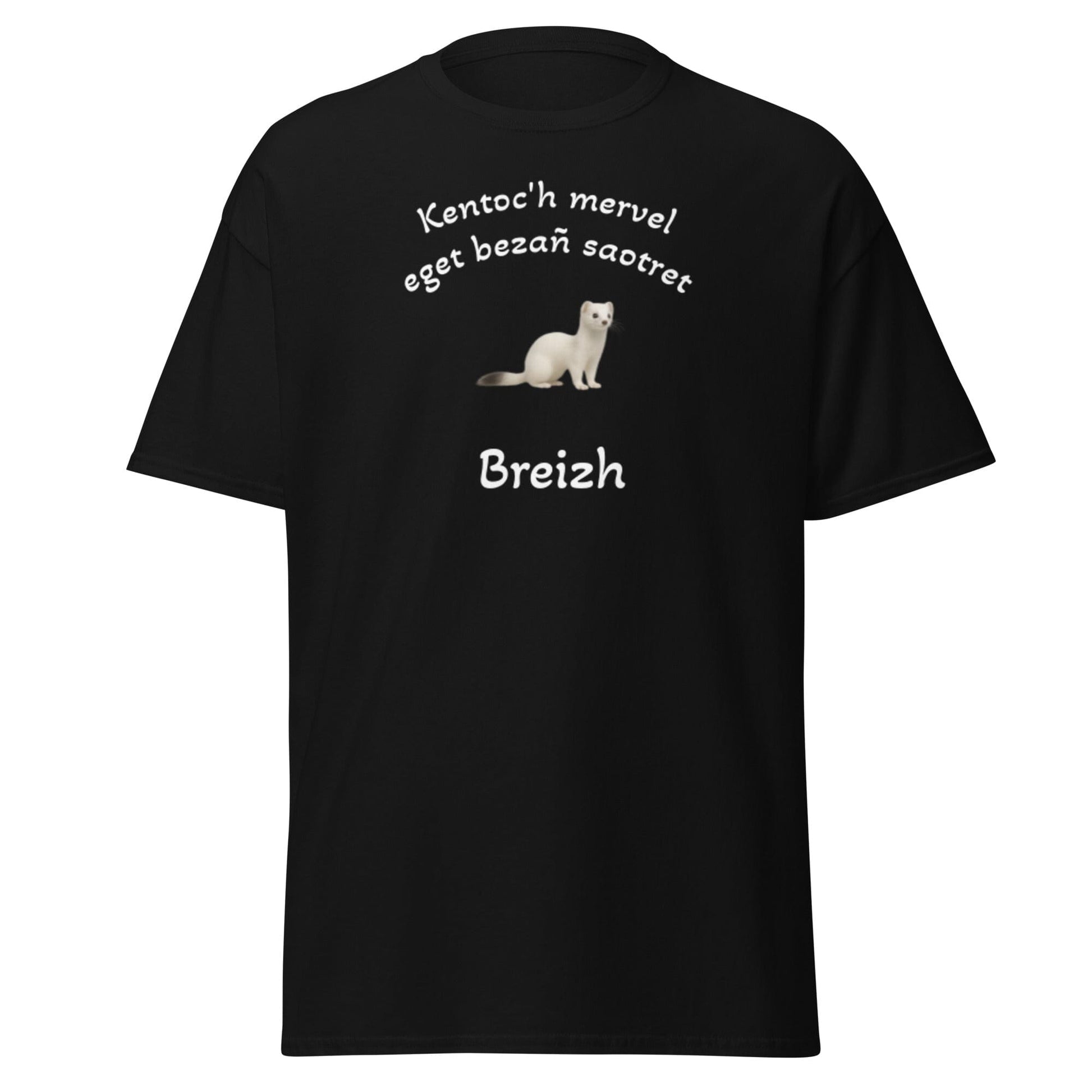 T-shirt Kentoc'h mervel eget bezañ saotret pour homme t-shirt Bevet Breizh Noir S 