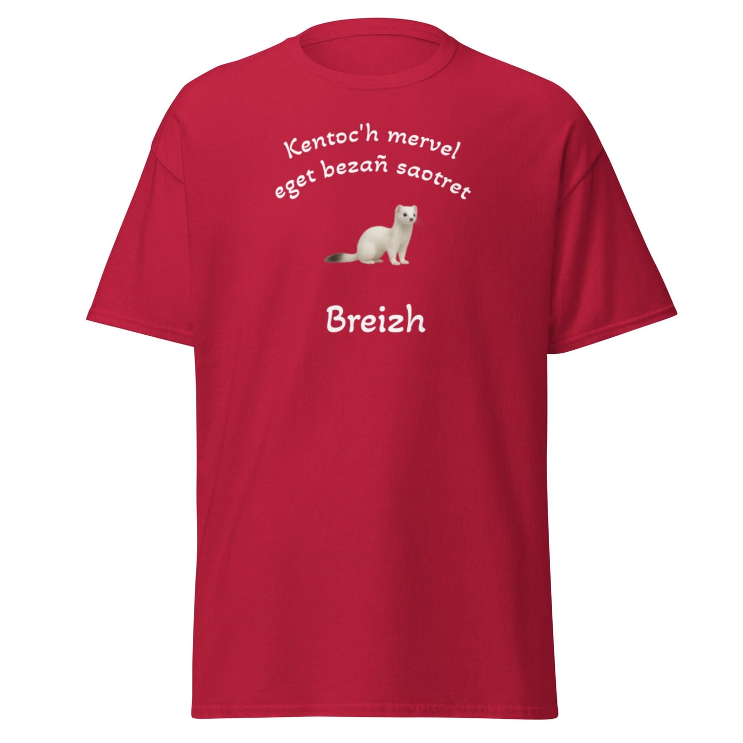 T-shirt Kentoc'h mervel eget bezañ saotret pour homme t-shirt Bevet Breizh Rouge cardinal S 