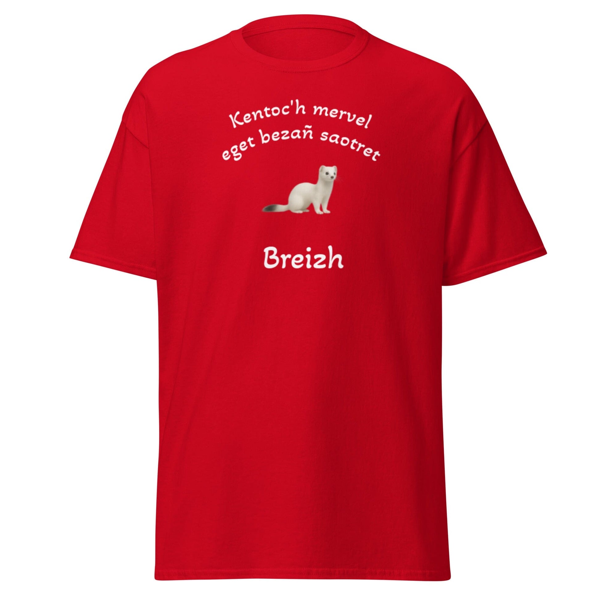 T-shirt Kentoc'h mervel eget bezañ saotret pour homme t-shirt Bevet Breizh Rouge S 