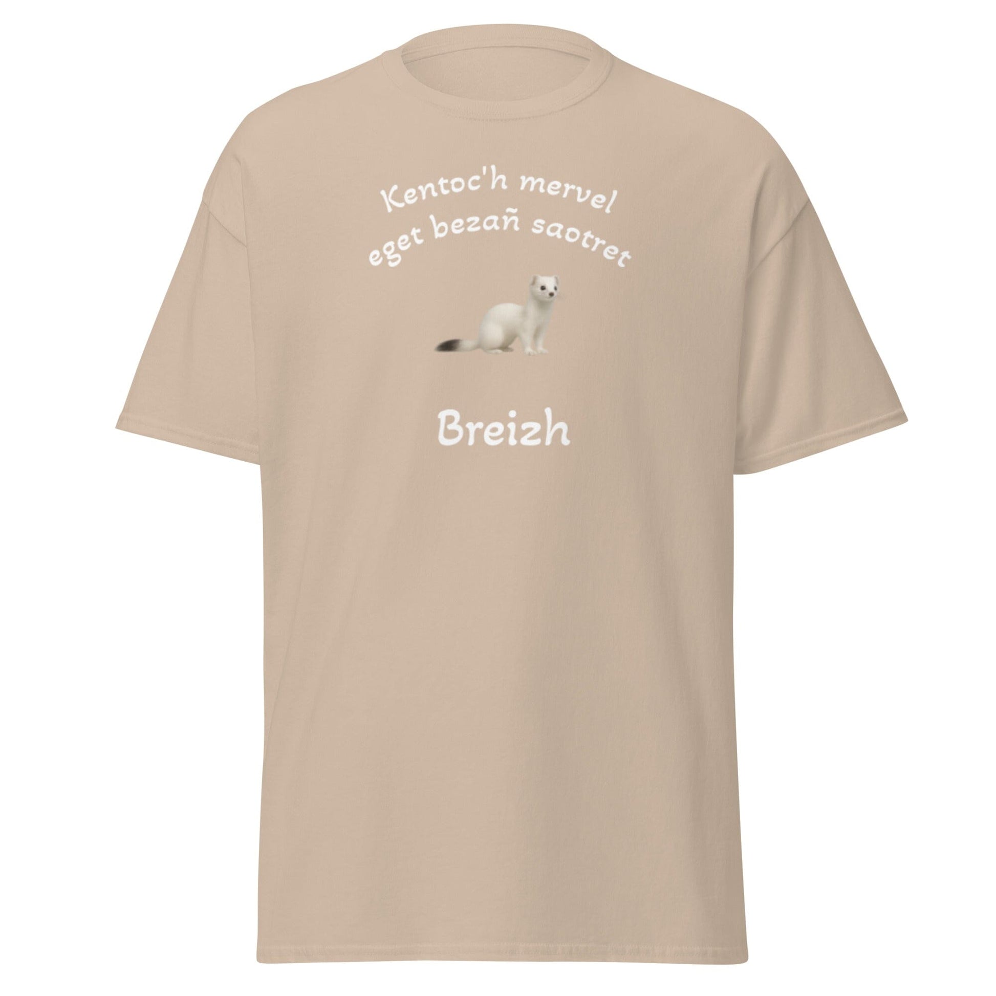 T-shirt Kentoc'h mervel eget bezañ saotret pour homme t-shirt Bevet Breizh Sable S 