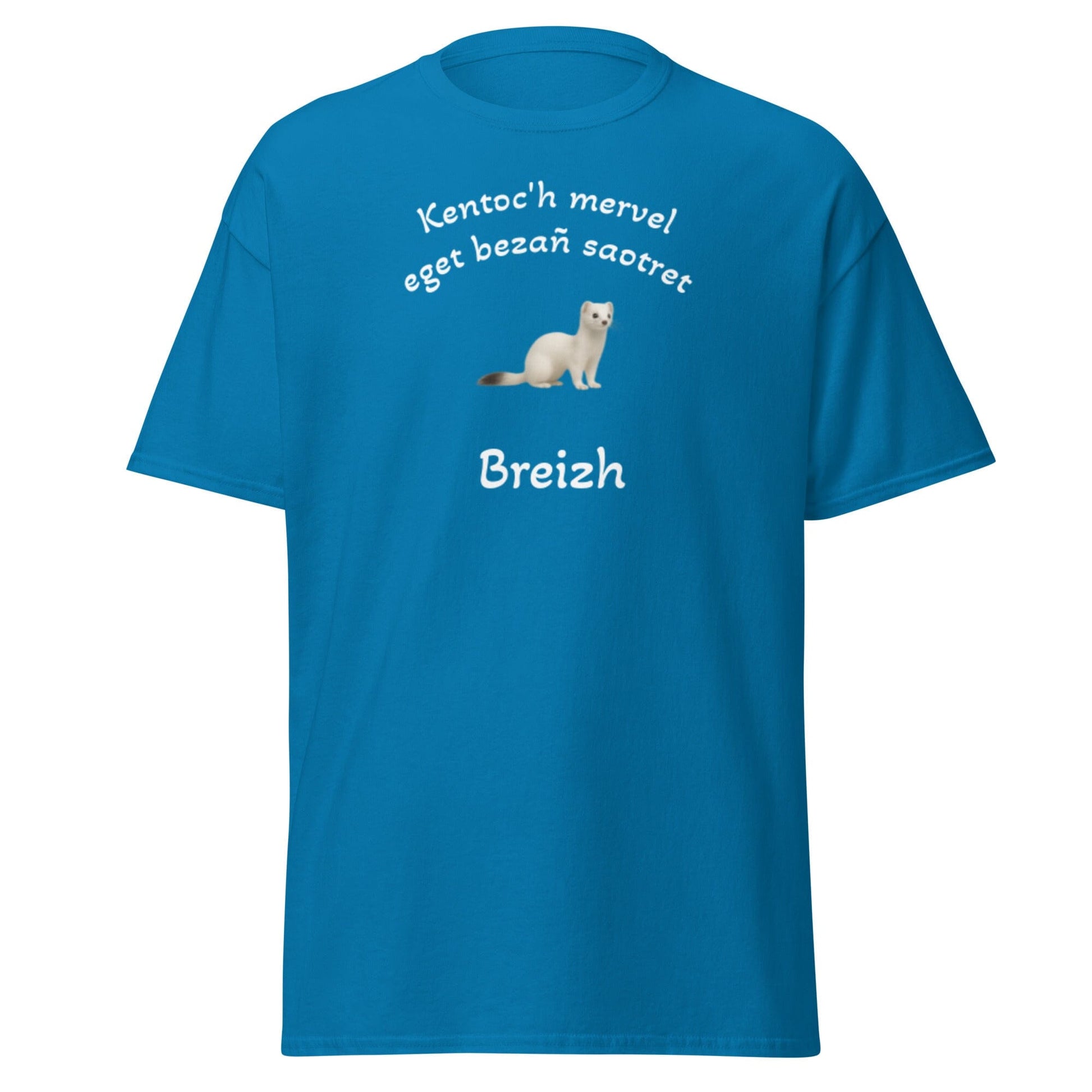 T-shirt Kentoc'h mervel eget bezañ saotret pour homme t-shirt Bevet Breizh Saphir S 