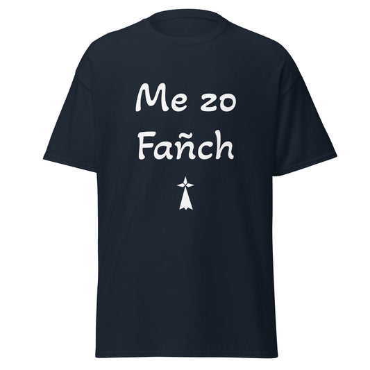 T-shirt Me zo Fañch pour homme t-shirt Bevet Breizh Bleu Marine S 