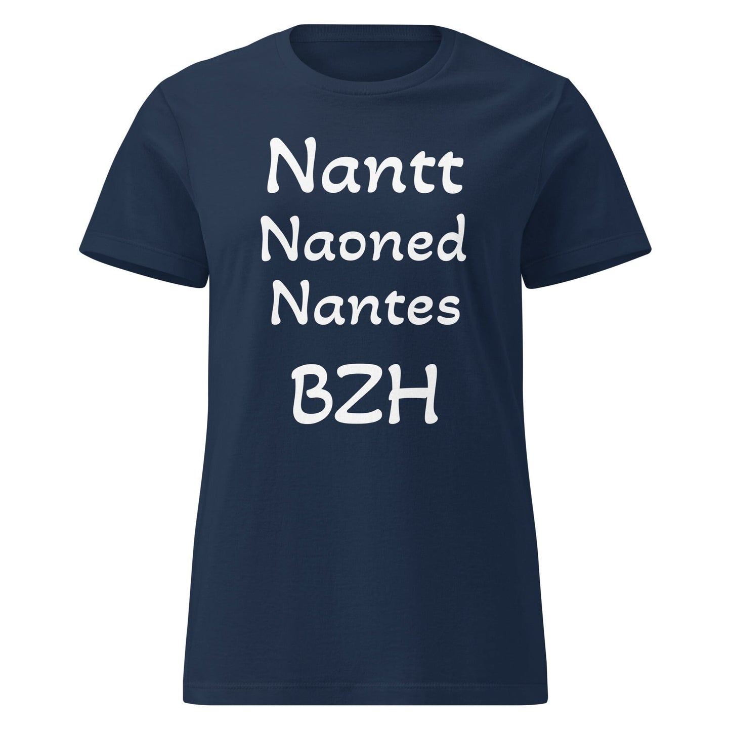 T-shirt Nantt Naoned Nantes BZH pour femme t-shirt Bevet Breizh Bleu Marine S 