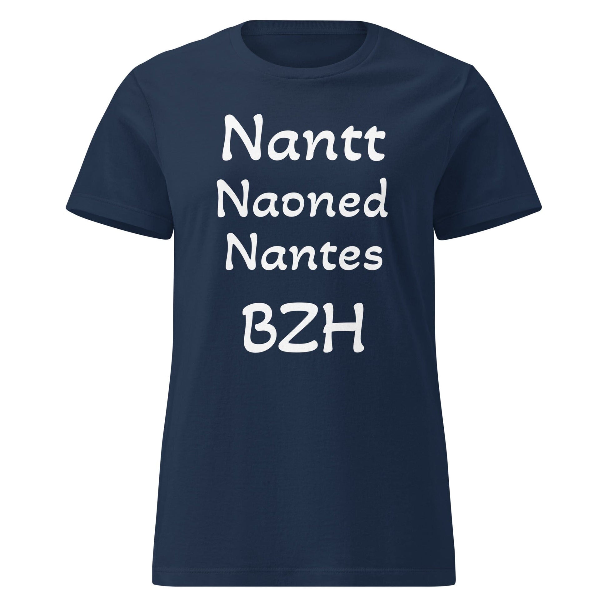 T-shirt Nantt Naoned Nantes BZH pour femme t-shirt Bevet Breizh Bleu Marine S 