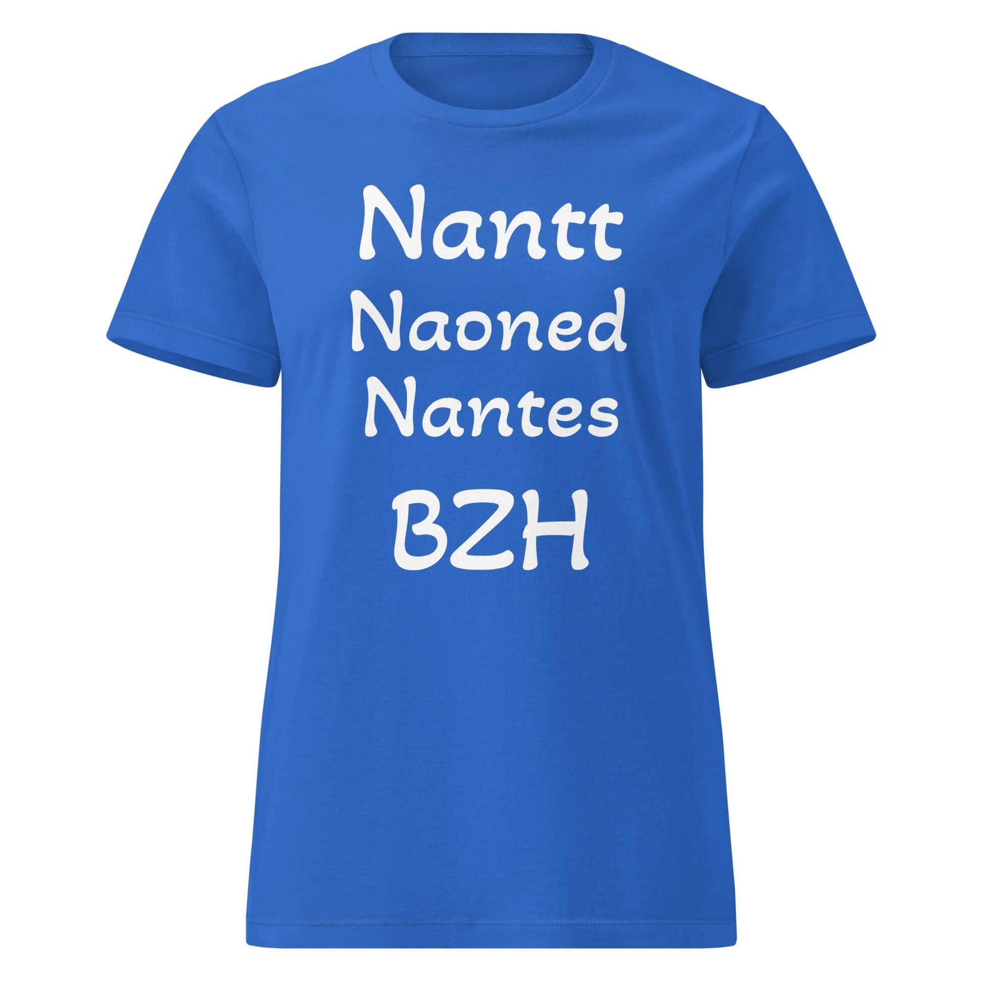 T-shirt Nantt Naoned Nantes BZH pour femme t-shirt Bevet Breizh Bleu Roi S 