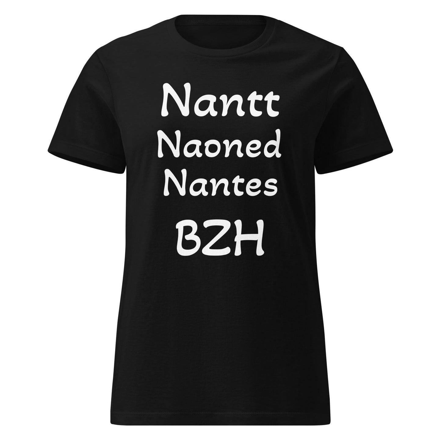 T-shirt Nantt Naoned Nantes BZH pour femme t-shirt Bevet Breizh Noir S 