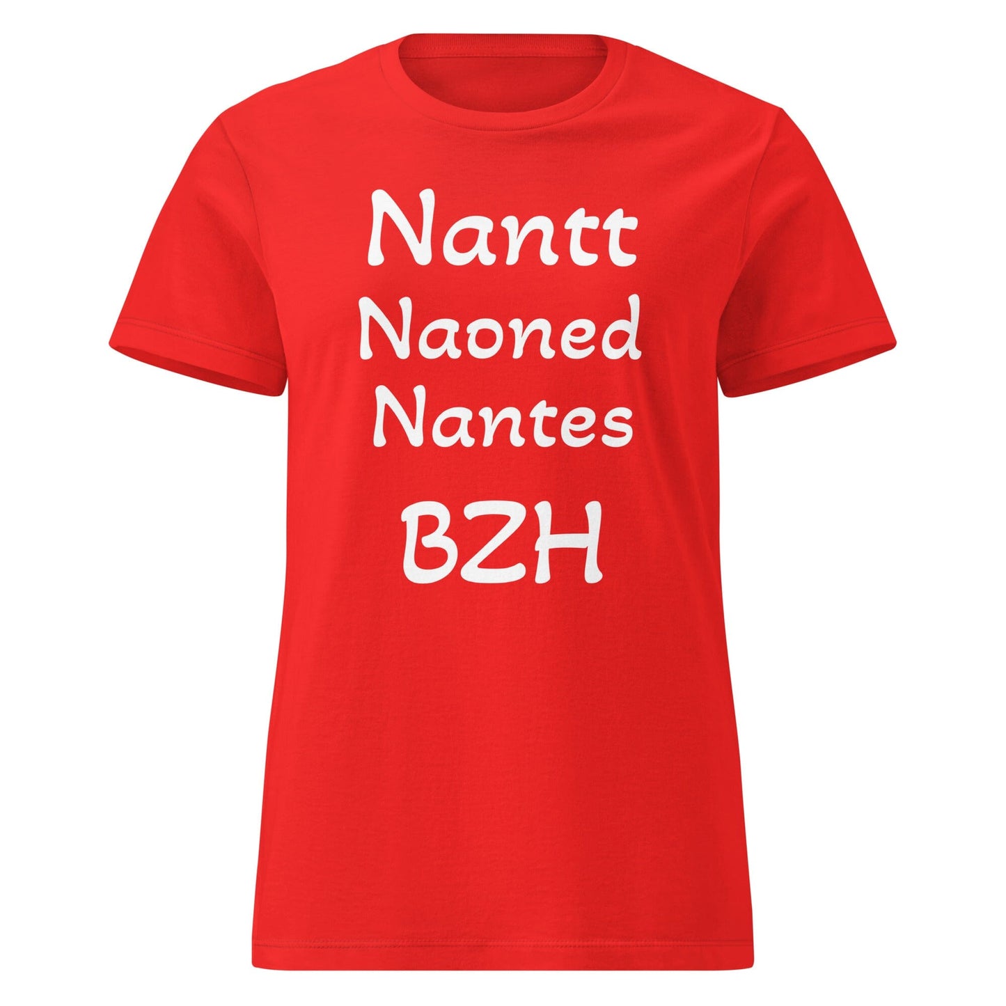 T-shirt Nantt Naoned Nantes BZH pour femme t-shirt Bevet Breizh Rouge S 