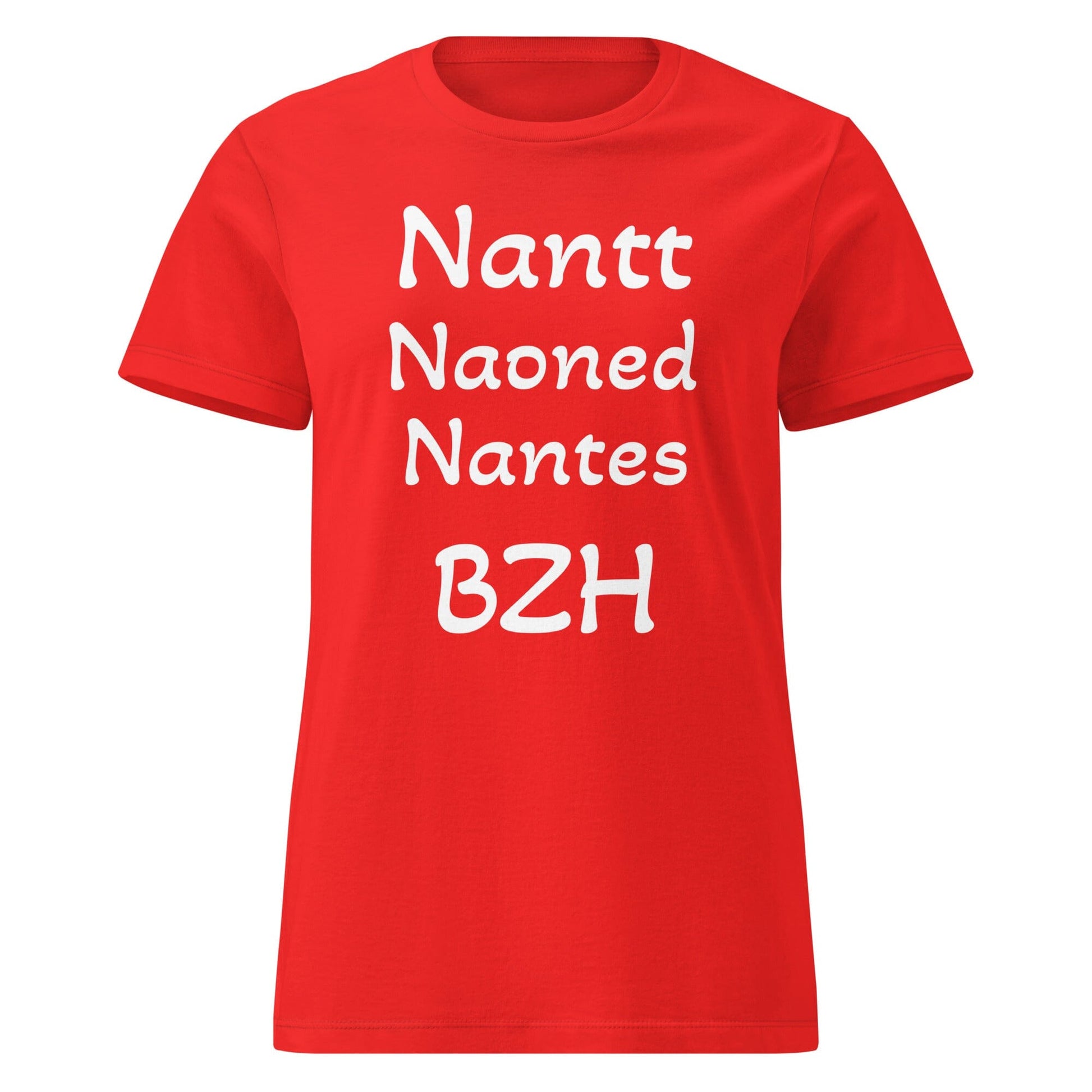 T-shirt Nantt Naoned Nantes BZH pour femme t-shirt Bevet Breizh Rouge S 