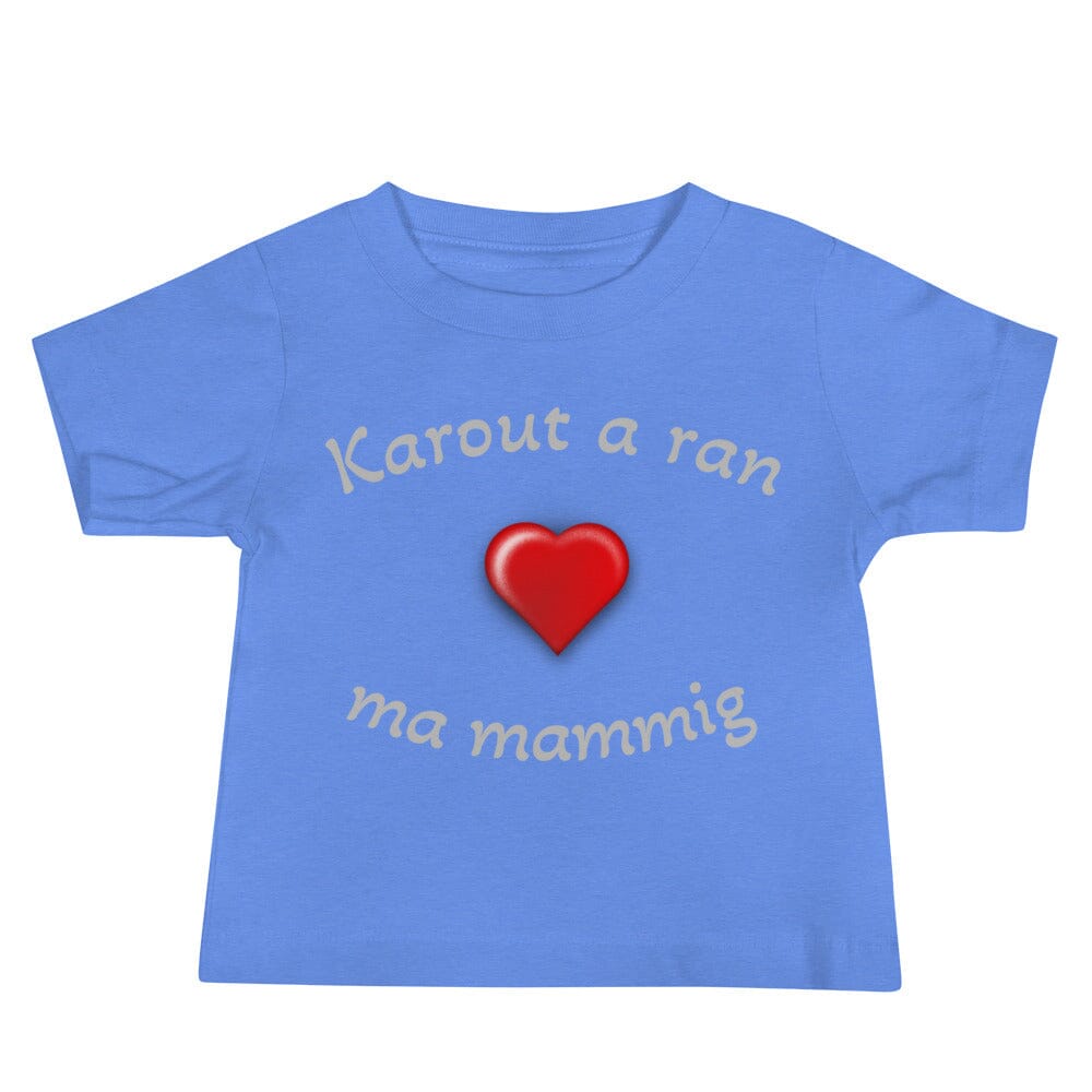 T-shirt pour bébé karout a ran ma mammig Bevet Breizh Bleu Azur Chiné 6 - 12 mois 