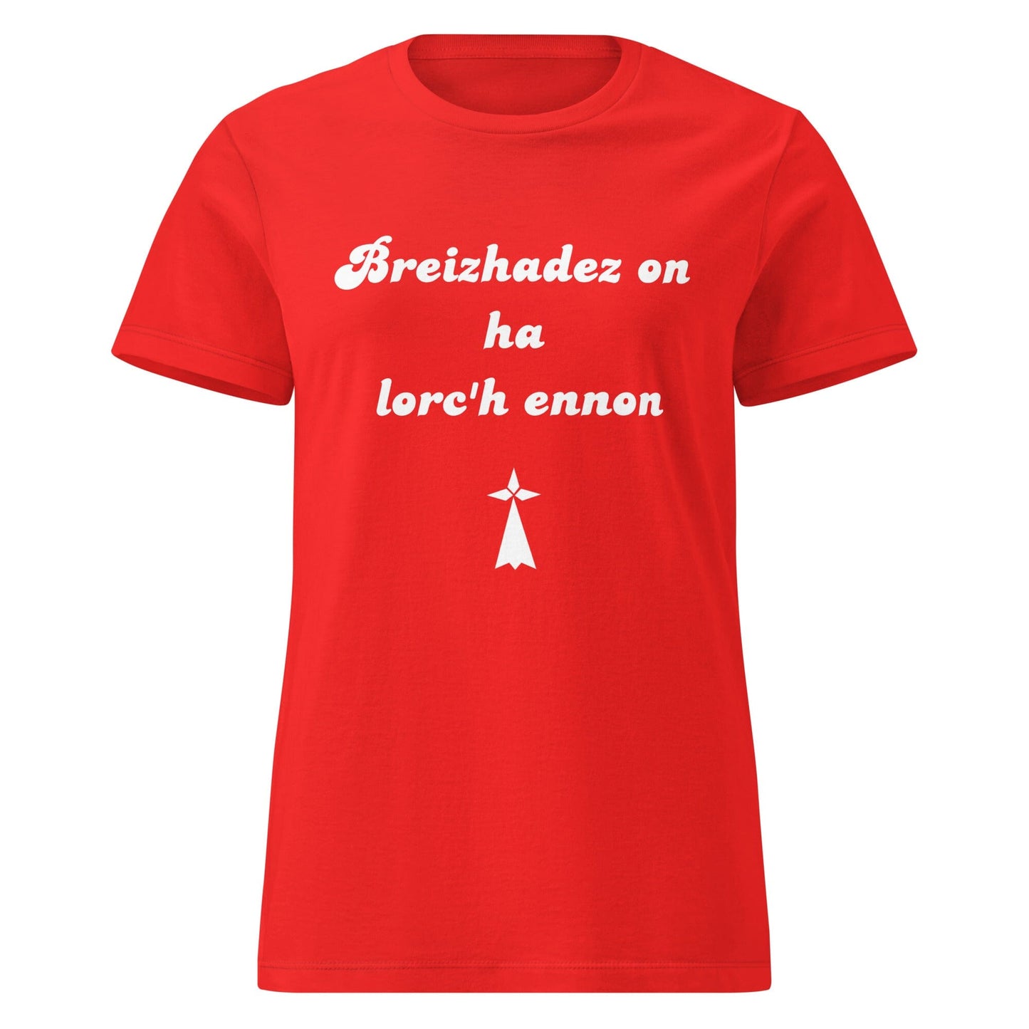 T-shirt pour femme breizhadez on ha lorc'h ennon t-shirt Bevet Breizh Rouge S 
