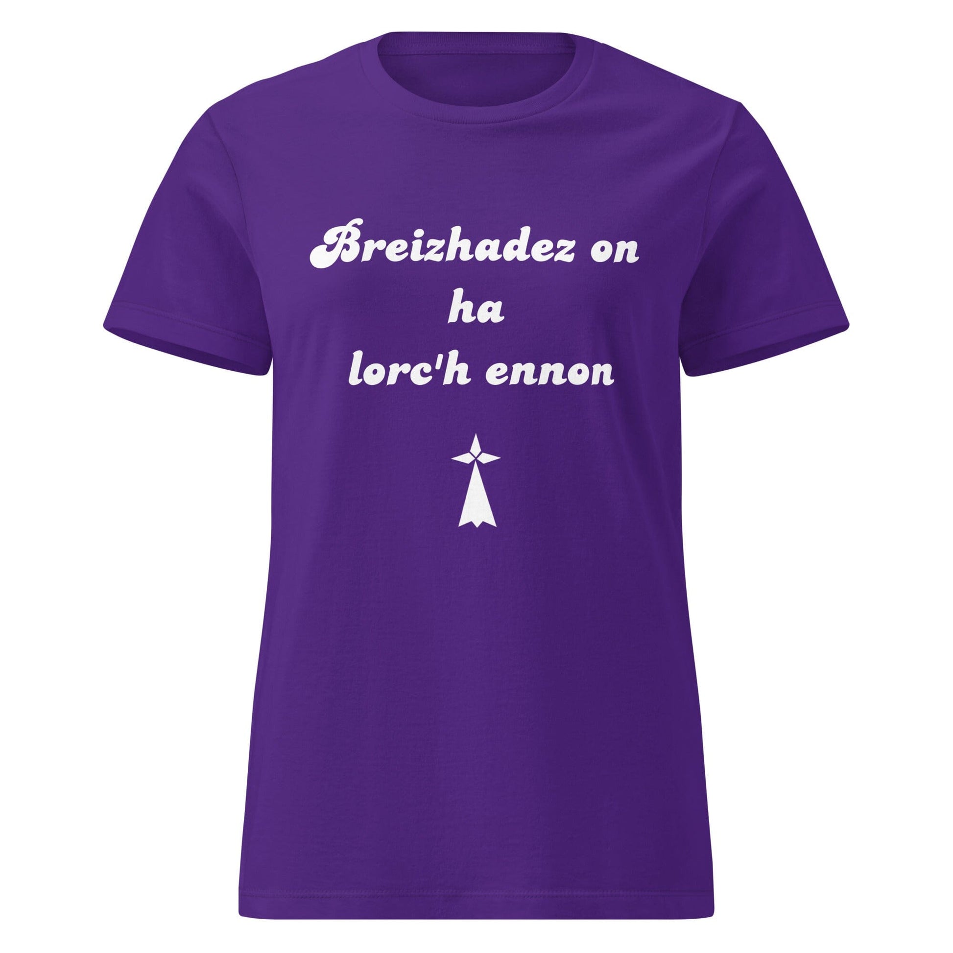 T-shirt pour femme breizhadez on ha lorc'h ennon t-shirt Bevet Breizh Violet S 