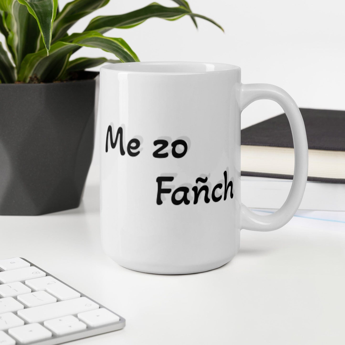 Tasse blanche Me zo Fañch Bevet Breizh 15 oz 