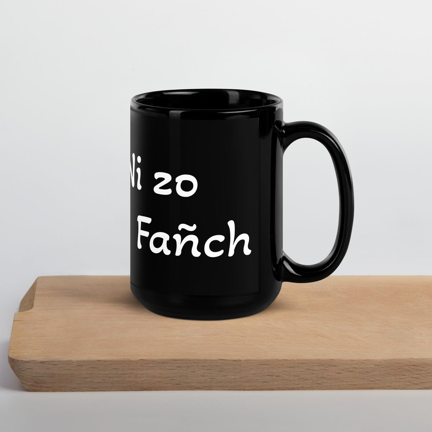 Tasse noire Ni zo Fañch Bevet Breizh 15 oz 